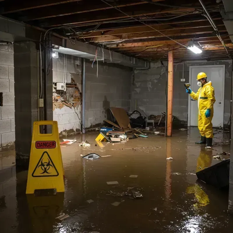 Flooded Basement Electrical Hazard in Union County, KY Property