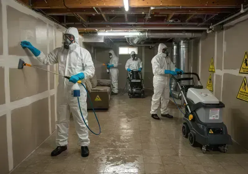 Basement Moisture Removal and Structural Drying process in Union County, KY